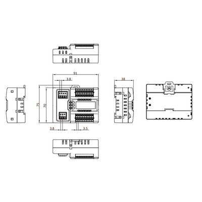 LKHA-04UA-QC ELCO IO-LINK SENSOR HUB, CLASS-A, IP 20 MODULE FOR DIN-RAIL MOUNT, 4-CHANNEL 16 BITS ANALOG INPUT/OUTPUT, 4 AI/AO, M12 A-CODE SUPPLY INTERFACE,